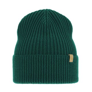 Czapka zimowa damska, szmaragdowa, 100% wełniana merino Isla