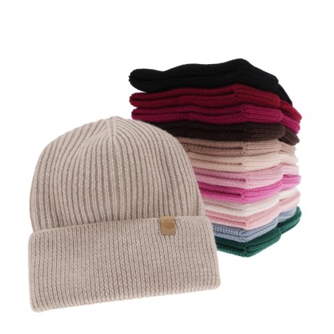 Czapka zimowa damska, szmaragdowa, 100% wełniana merino Isla