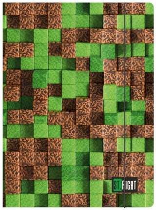 Teczka z gumką A4 ST.RIGHT Pixel Cubes p10 cena za 1 szt