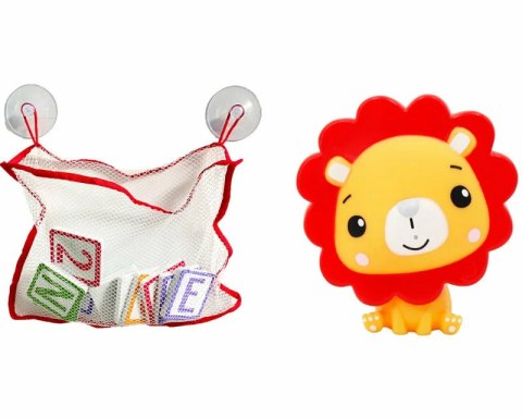 Fisher-Price Zabawka do kąpieli Literki, Cyferki + Figurka Lew CFGMBT004A