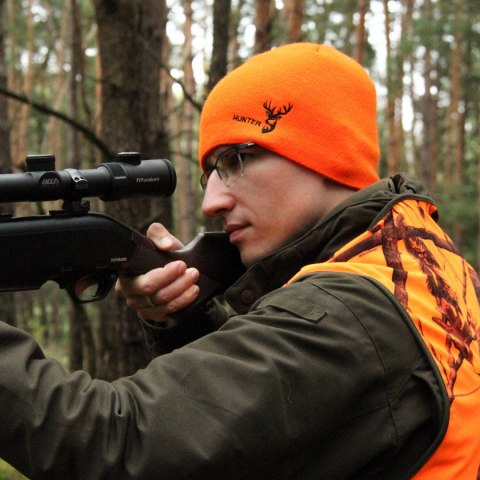 Czapka zimowa męska, pomarańczowa, myśliwska Hunter Czapka zimowa męska, pomarańczowa, myśliwska Hunter