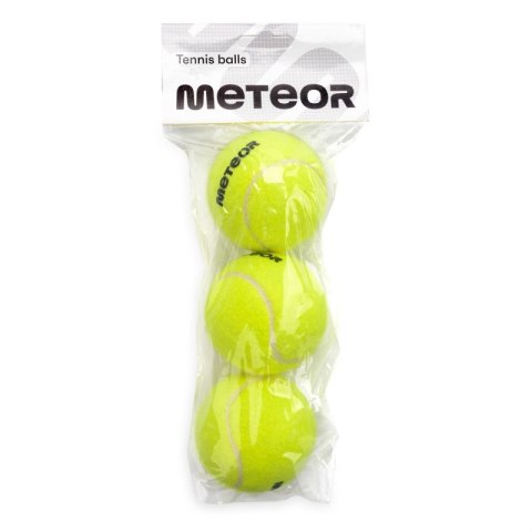 Piłka do tenisa ziemnego Meteor 3szt 19000 Piłka do tenisa ziemnego Meteor 3szt 19000