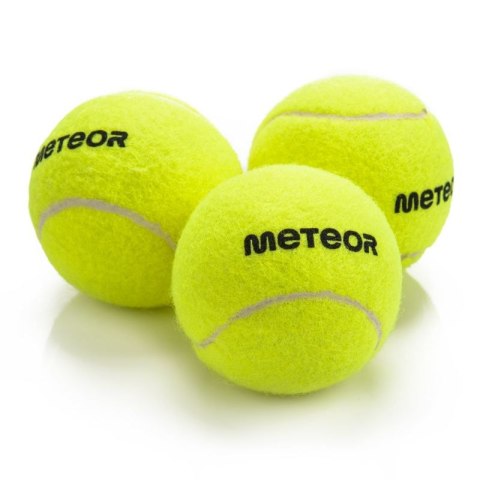 Piłka do tenisa ziemnego Meteor 3szt 19000 Piłka do tenisa ziemnego Meteor 3szt 19000