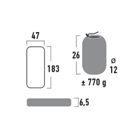 Mata High Peak Tulsa 183x47x6,5cm 41002