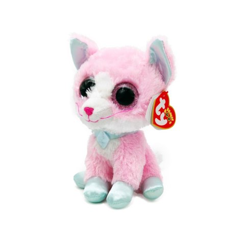 Maskotka pluszak TY BEANIE BOOS FIONA różowy kot z brokatem 15cm 36366