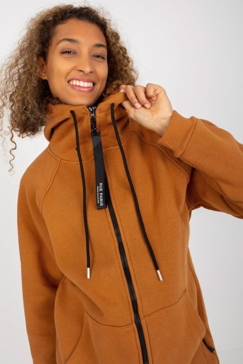 Bluza Damska Model AP-BL-AP-3004.32 Light Brown - Rue Paris Bluza Damska Model AP-BL-AP-3004.32 Light Brown - Rue Paris