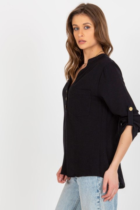 Bluzka Model WN-KS-VE51.17P Black - Rue Paris