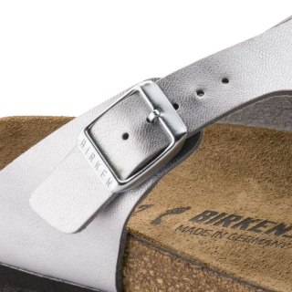 Japonki damskie srebrne Birkenstock Gizeh Birko-Flor narrow wąskie (0043853)