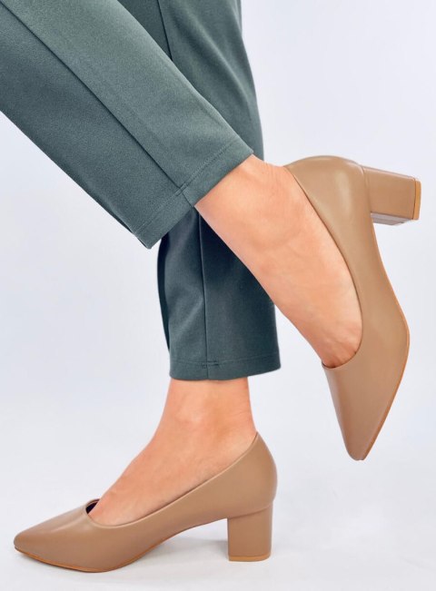 Czółenka na niskim obcasie CRAFTS KHAKI - 37 Czółenka na niskim obcasie CRAFTS KHAKI - 37