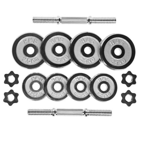 Sztangielki w walizce CHROME HMS 2x10kg STC20