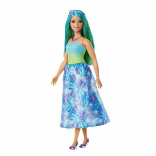 Barbie Lalka Fairytale Księżniczka Niebiesko-zielony strój HRR11 HRR07 MATTEL