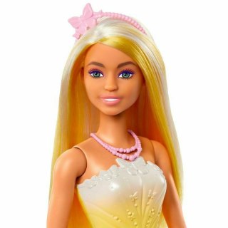 Barbie Lalka Fairytale Księżniczka Żółto-różowy strój HRR09 HRR07 MATTEL