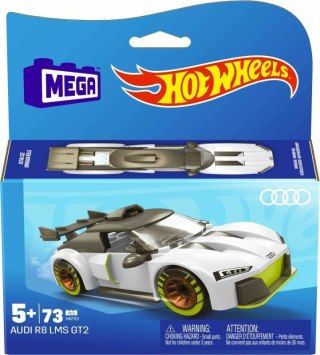 Klocki MEGA Hot Wheels Audi R8 LMS GT2 Wyścigówka + figurka HKF93 MATTEL