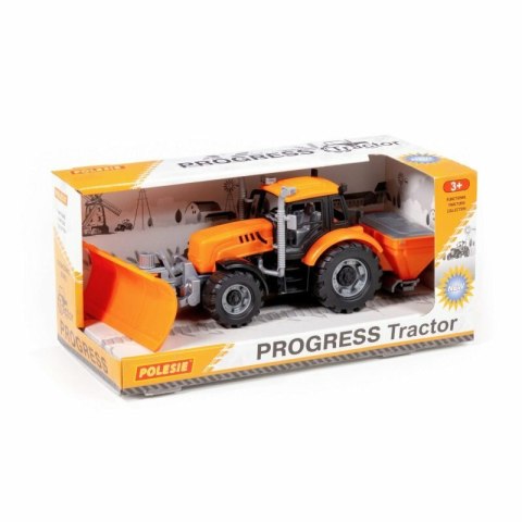 Polesie 91772 Traktor Progress do odśnieżania pomarańczowy w pudełku