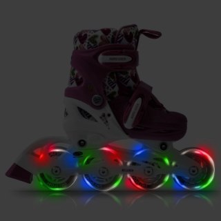 Wrotki-rolki-łyżwy regulowane Smj sport Combo Hearts 3w1 Led Jr HS-TNK-000011510