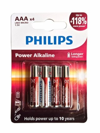 Bateria PHILIPS LR03 Power Alkaline op4szt cena za opakowanie