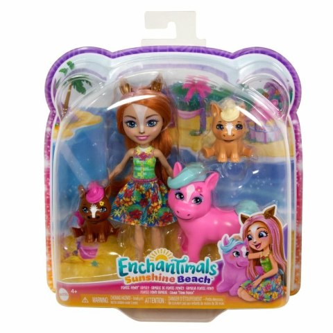 Enchantimals Rodzina koników Pensee Pony Zestaw lalka + zwierzątka HXB99 MATTEL