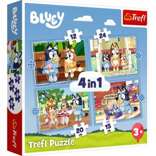 Puzzle 4w1 Bluey i jego świat 34637 Trefl